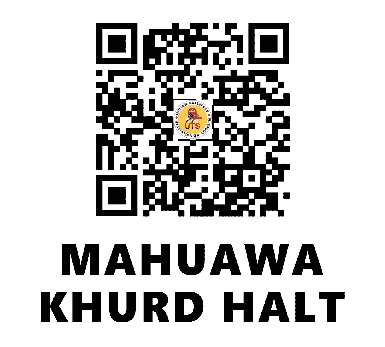 UTS QR Code for MAHUAWA KHURD HALT - MUUA (NE - UTTAR PRADESH)